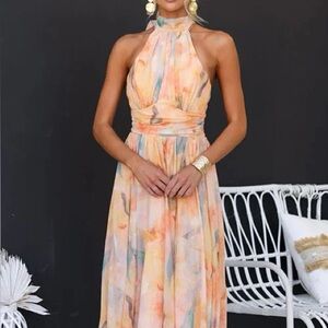 Chic Backless Multicolor Dress